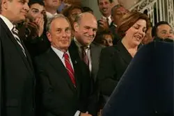 Mayor Bloomberg and Speaker Quinn announcing the city budget deal last week